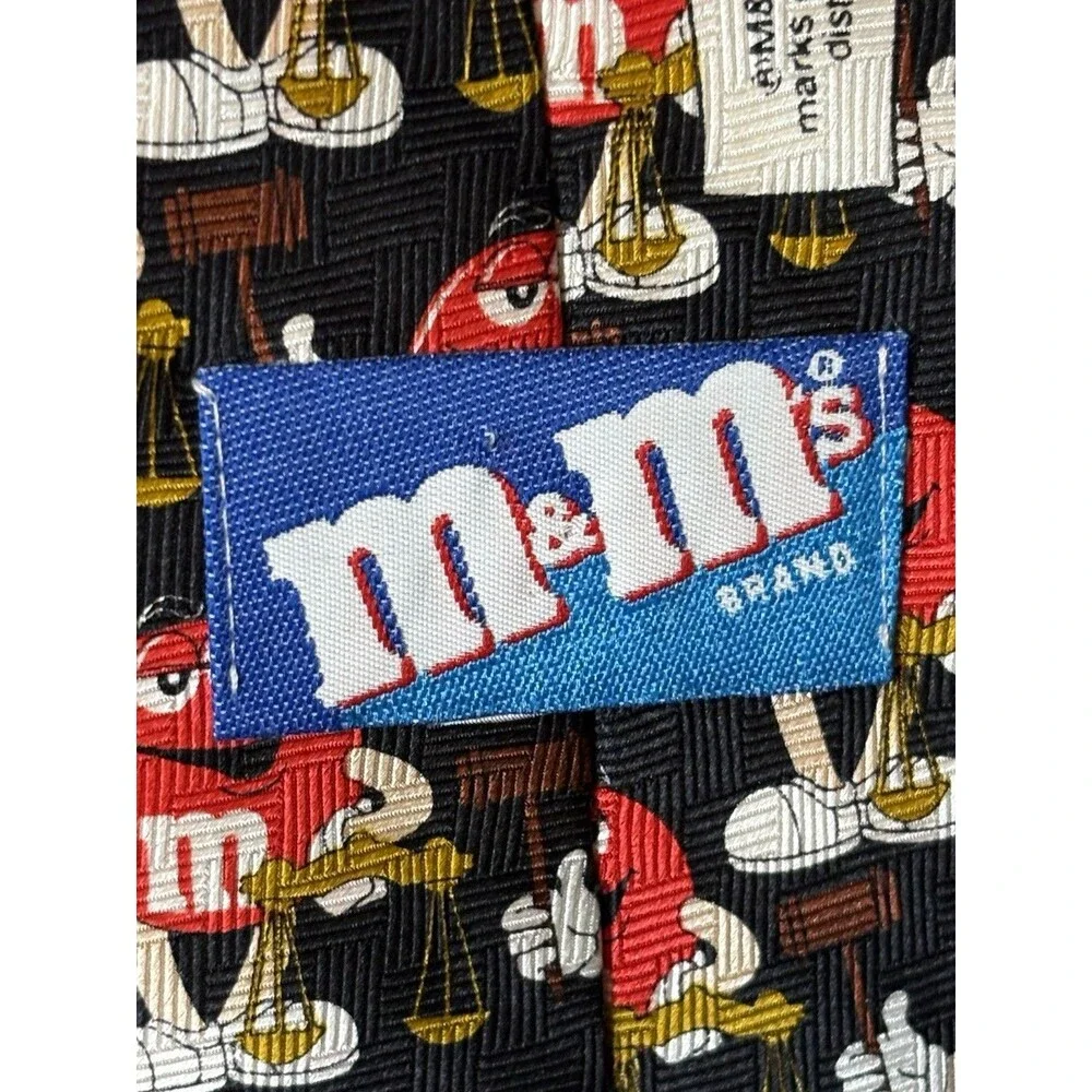 M&M’s Lawyer Repeat Tie Ralph Marlin 100% Silk Lawyer Legal Novelty USA